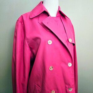 Lauren Ralph Lauren Pink Colored Belted Trench Coat Size Large